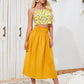 Floral Cami Crop Top & Shirred Waist Skirt Set