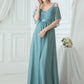 Cold Shoulder Flutter Sleeve Maxi Formal Dress