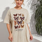 Butterfly And Letter Graphic Oversized Tee