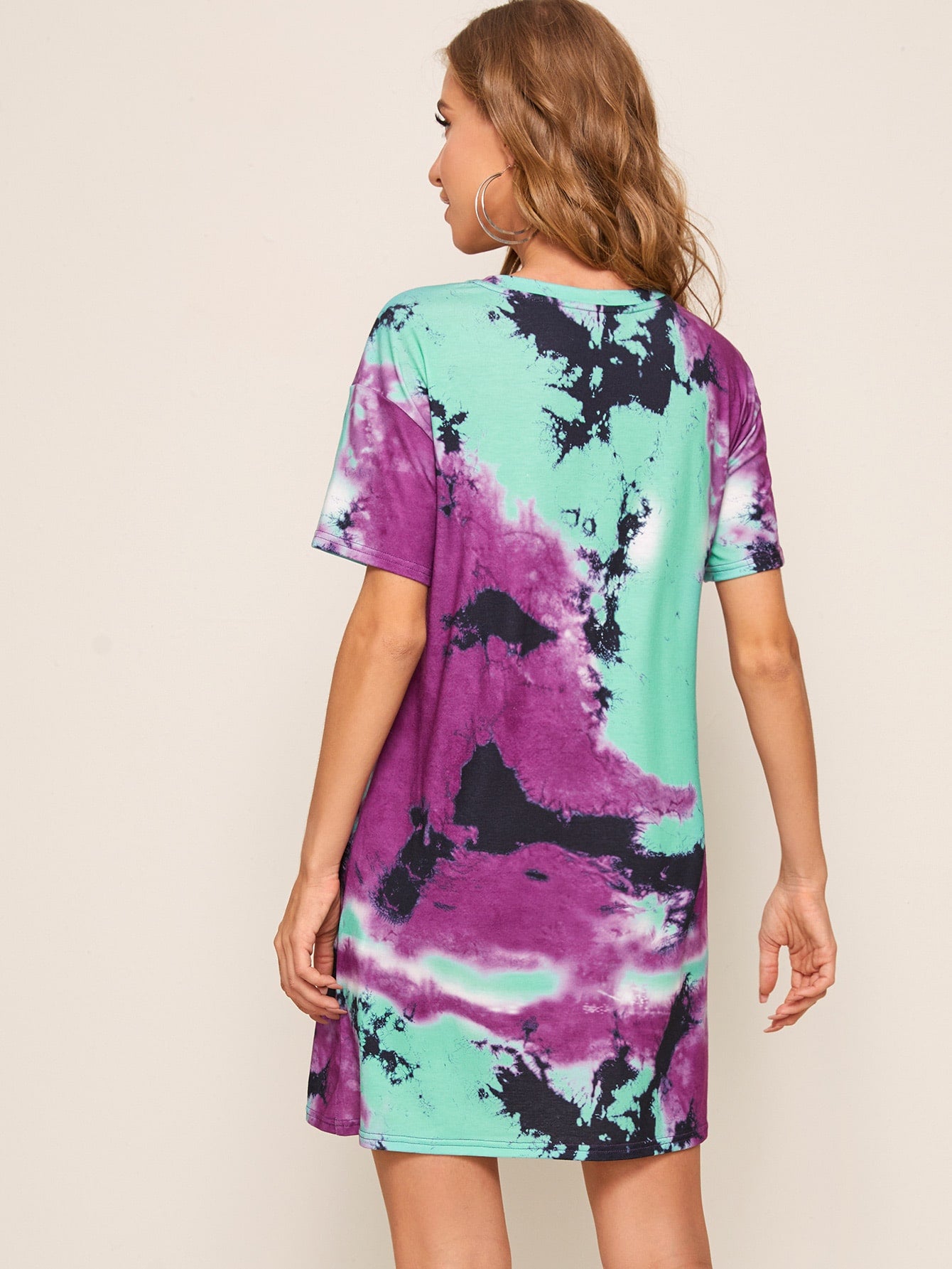 Tie Dye Tee Dress Without Bag