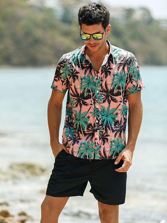 Men All Over Tropical Print Shirt