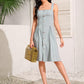 Button Up Solid Cami Denim Dress