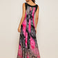 Tribal Print Maxi A-line Dress