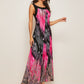 Tribal Print Maxi A-line Dress