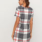 Plaid Short Sleeve Dress