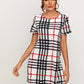 Plaid Short Sleeve Dress