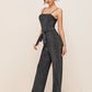 Belted Glitter Cami Jumpsuit