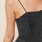 Belted Glitter Cami Jumpsuit