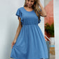 Flutter Sleeve Midi Flowy Dress