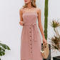 Amy's Cart Button Front Belted Cami Dress
