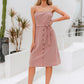 Amy's Cart Button Front Belted Cami Dress