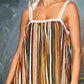 Color Striped Hollow Out Detail Cami Dress