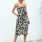 Allover Print Wrap Belted Cami Dress