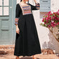 Square Neck Tribal Print Smock Dress