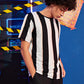 Men Vertical Striped Round Neck Tee