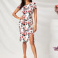 Floral Print Split Hem Pencil Dress