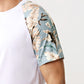 Men Leaf Print Sleeve Tee
