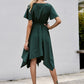 Drawstring Tie Side Hanky Hem A-line Dress
