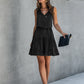 Solid Ruffle Trim Dress