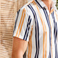 Men Vertical Striped Button Up Shirt