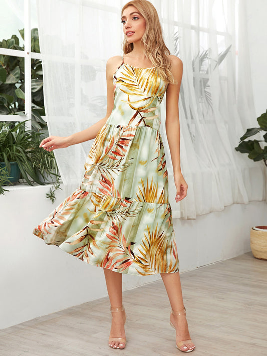 Tropical Print Cami Sundress
