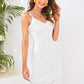 Ruffle Trim Lace Overlay Dress