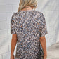 Leopard Print Round Neck Tee