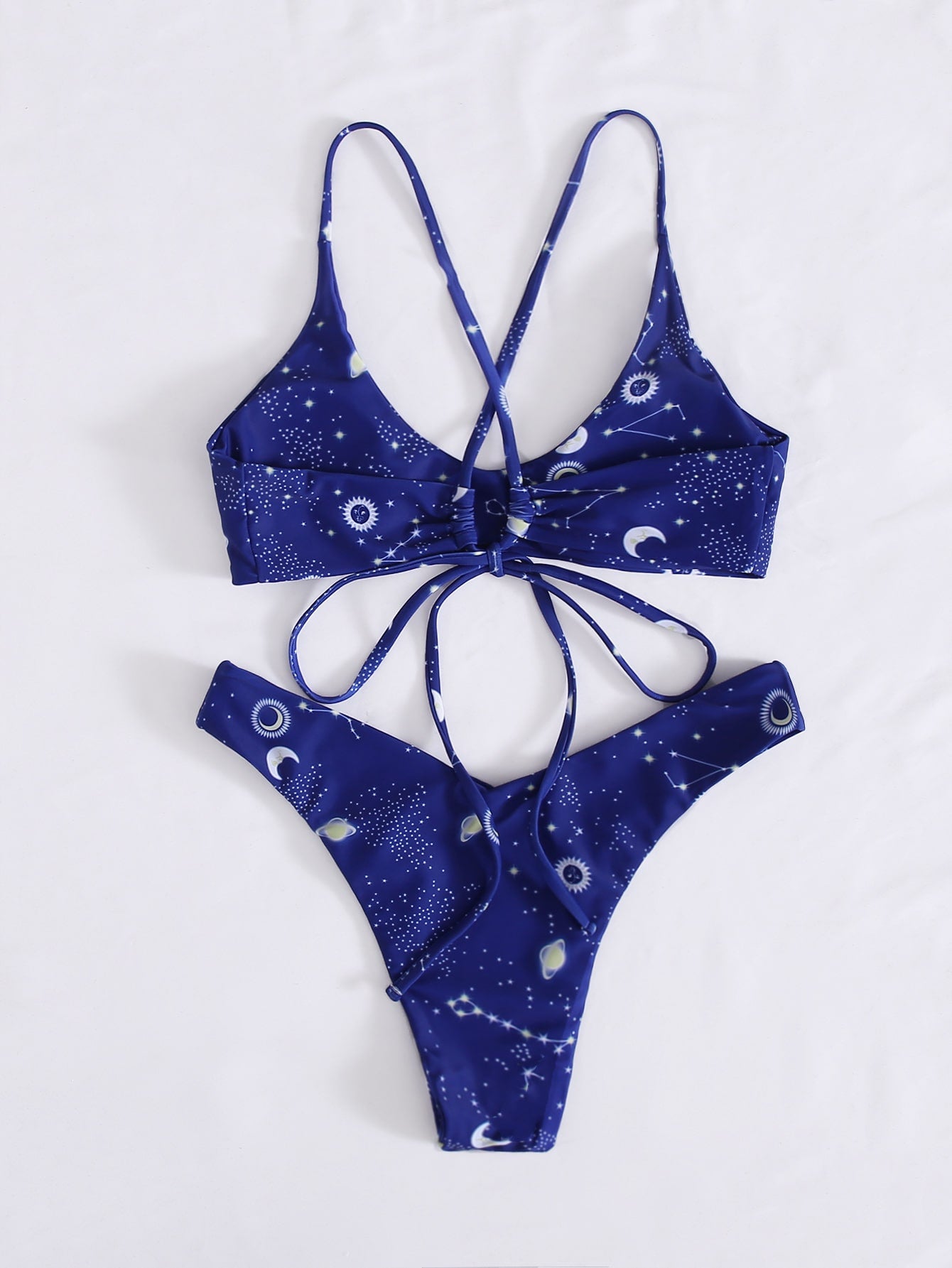 Galaxy Print High Cut Bikini Swimsuit