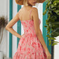 Shirred Bodice Ruffle Hem Floral Sundress