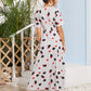 Dalmatian & Floral Print Button Front Dress