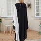 Two Tone Keyhole Back Kaftan Dress