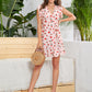 Floral Self Tie Ruffle Hem Wrap Dress