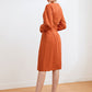 Drop Shoulder Boxy Pleated Solid Dress