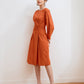 Drop Shoulder Boxy Pleated Solid Dress