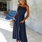 Dual Pocket Button Front Self Tie Cami Dress