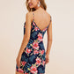 Double V-neck Tropical Cami Dress