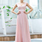 Guipure Lace Bodice Chiffon Dress