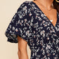 Ditsy Floral Surplice Front Dress