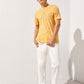 Men Buttoned Neck Space Dye Top
