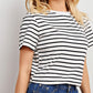 Black And White Striped Tee
