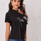 Cut Out Shoulder Solid Tee