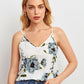 Double V-Neck Striped Cami Top