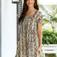 Snakeskin Print Smock Dress