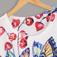 Butterfly Print Round Neck Tee