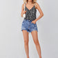 Double V-Neck Striped Cami Top