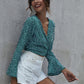Wrap Tie Side Ditsy Floral Top