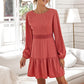 Lace Up Back Flippy Hem Dress