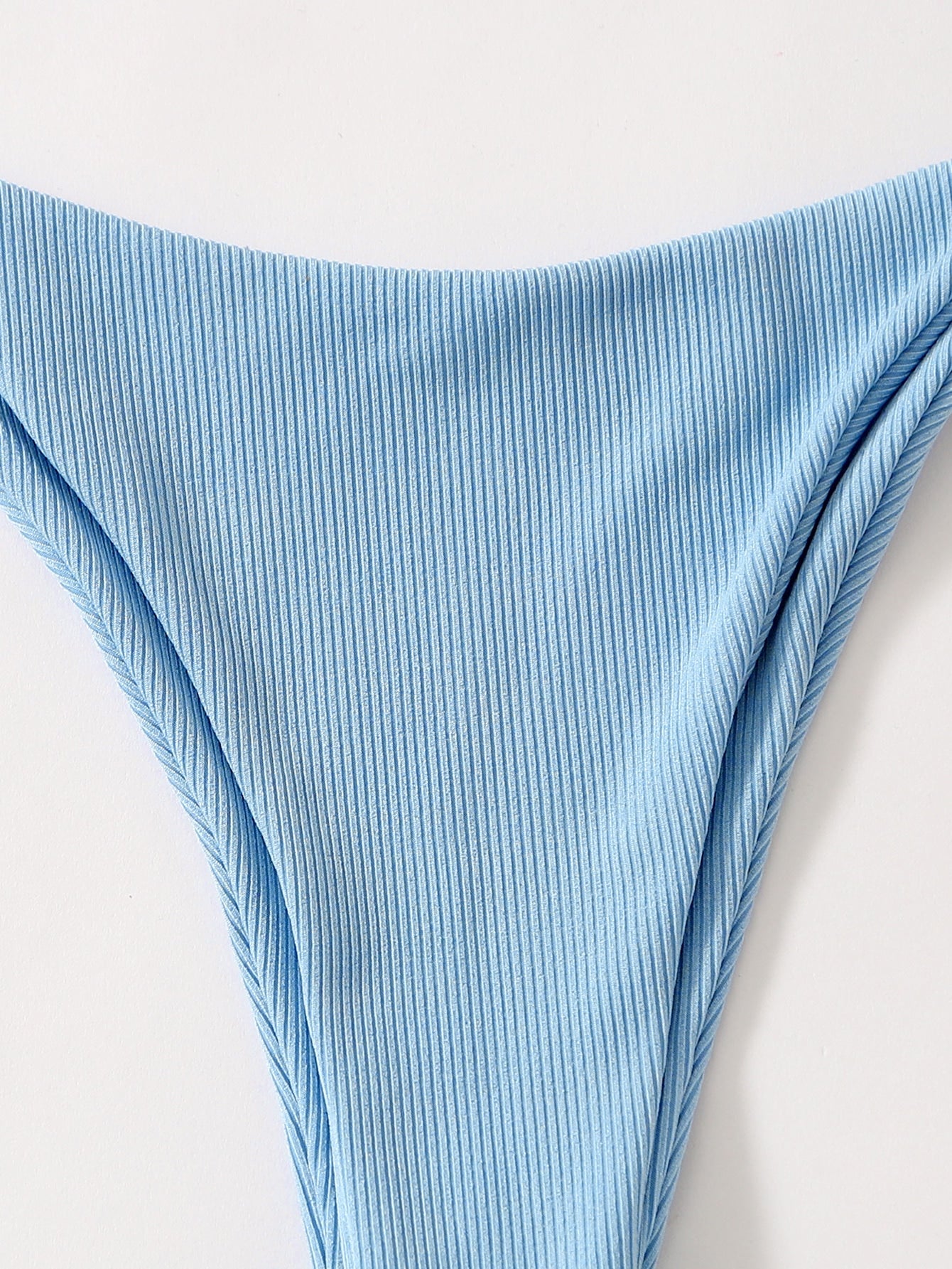 Rib V Wired Tie Side Bikini Swimsuit