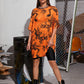 Chinese Dragon Print Oversized Sheer Top