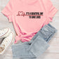 Slogan & Heart Print Tee